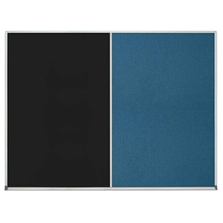 United Visual Products Single Door Radius Corkboard, 24"x36", Bla, UV7001RC-BLACK-PEARL UV7001RC-BLACK-PEARL